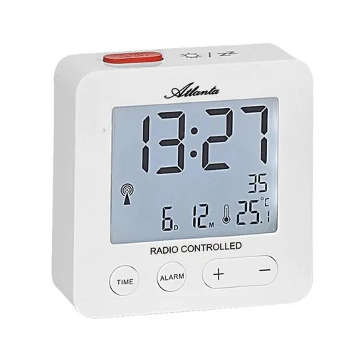 Atlanta Funkwecker Digital LCD mit Temperaturanzeige