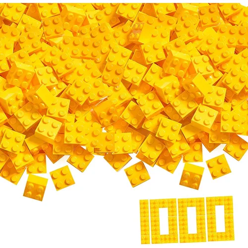 Simba 104114116 - Blox, 1000 gelbe Bausteine für Kinder ab 3 Jahren