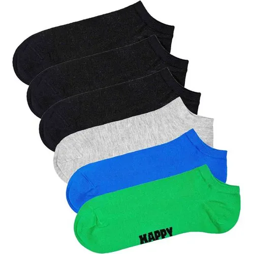 HAPPY SOCKS Happy Socks Unisex Sneaker-Socken, 6er Pack - Solid Socks Low, Baumwollmischung, einfarbig