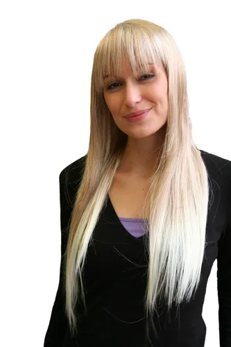 Damenperücke Perücke ENGEL & VAMP blond gesträhnt lang glatt Pony 9293-27T613
