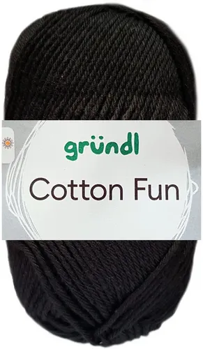 Gründl 50 Gramm Gründl Cotton Fun 16 Schwarz Häkelwolle