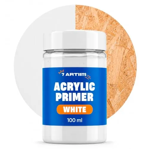 Artists Acrylic Primer Weiß 100 ml – Acryl Gesso Grundierung für Leinwand, Holz, Papier, Stein | Primer Acryl Grundfarben | Acrylic Gesso für Acrylfarben, Ölfarben, Aquarellfarben 7