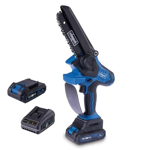 Scheppach Akku-Gehölzschneider BC-PS150-X - 20V Brushless Astkettensäge mit 150 mm Schnittlänge, kabelloses Arbeiten und hohe Schnittgeschwindigkeit von bis zu 6,8 m/s