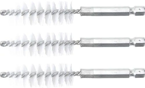 BGS-3078-17-N Nylonbürste 17 mm Antrieb Außensechskant 6,3 mm (1/4) 3-tlg.