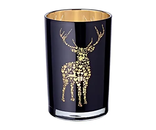 EDZARD Teelichtglas Fancy in schwarz von Edzard