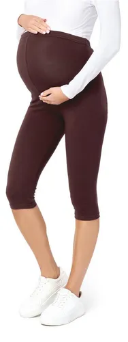 Be Mammy Umstandsleggings 3/4 Umstandhose BE20-229 (1-tlg) aus Baumwolle