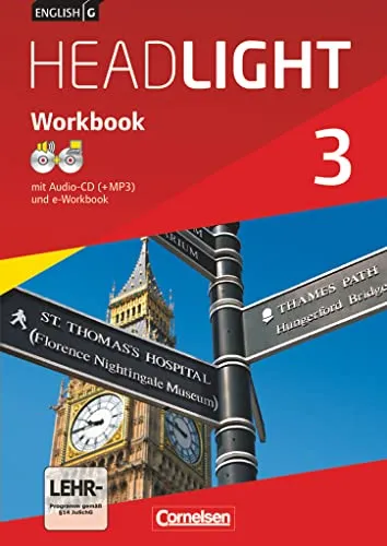English G Headlight - Workbook mit Audio-Materialien - Englisch lernen für das 7. Schuljahr mit interaktiven Übungen und Audioinhalten auf CD-ROM und online für effektives Lernen.