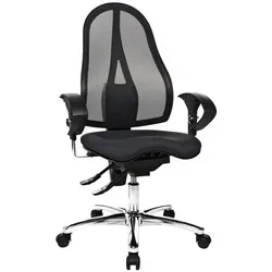 Topstar Bürostuhl Sitness® 15 - Ergonomischer Drehstuhl mit BODY-BALANCE-TEC - Bürostuhl mit konturgeformter Rückenlehne, atmungsaktivem Netzbezug und höhenverstellbaren Armlehnen für maximalen Komfort bei langen Arbeitstagen.