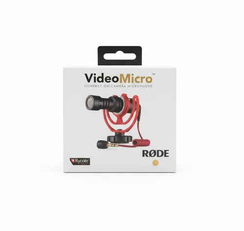Rode Richtmikrofon VideoMicro - 1/2-Zoll Richtrohr-Kondensatormikrofon, professionelle Audioqualität für Videokameras und Audiorecorder