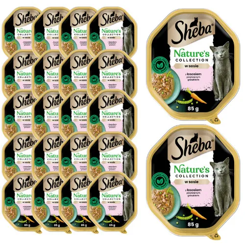 22x85 g SHEBA Nature's Collection Nassfutter mit Lachs und Erbsen in Soße