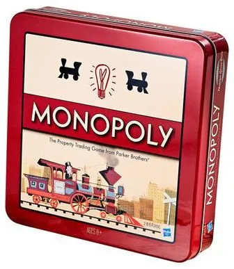 Monopoly Nostalgie - Das berühmte Gesellschaftsspiel in der Blechdose - Gesellschaftsspiele, nostalgisches Design und perfekte Geschenkidee für Spieleabende mit Freunden und Familie.