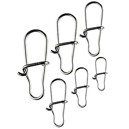 Snaps Angeln Ultra Strong, LMAB Karabiner Einhänger Wirbel Duo Lock für das Zander-Angeln, zum Spinnfischen für Barsch, Forelle, Zander & Hecht, Größe 000, XS extra klein bis XL, Größe XS | 20 kg