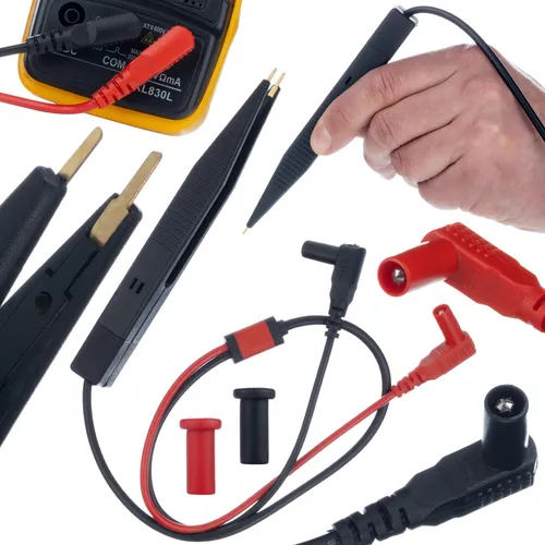Messpinzette mit Anschlussleitungen für Multimeter für SMD-Bauteile