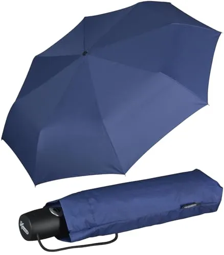 iX-brella leichter solider Taschenschirm mit Auf-Zu-Automatik - mid class - blau