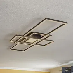 Lindby Ismera LED-Deckenlampe - Moderne Deckenleuchte mit drei eleganten Rahmen in Anthrazit, ideal für stilvolle Wohnräume und energieeffiziente Beleuchtung.