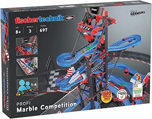 fischertechnik 564070 Kugelbahn Marble Competition - Lernspielzeug für Kinder ab 8 Jahren, fördert Kreativität und technisches Verständnis mit 697 Teilen