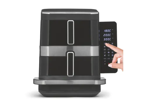 GOURMETmaxx Heißluftfritteuse 2800W mit Doppelkorb