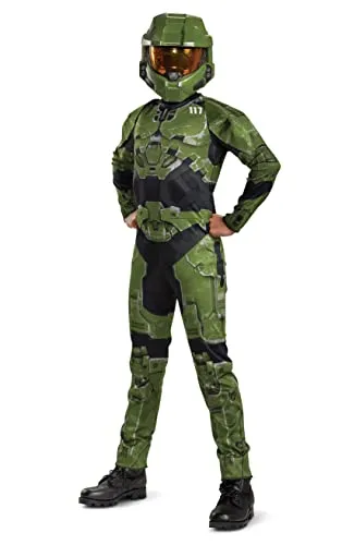 Disguise Kostüm Master Chief Soldat Kinder, Halo Infinite, Perfekt für Fasching und Karneval Geburtstag, S