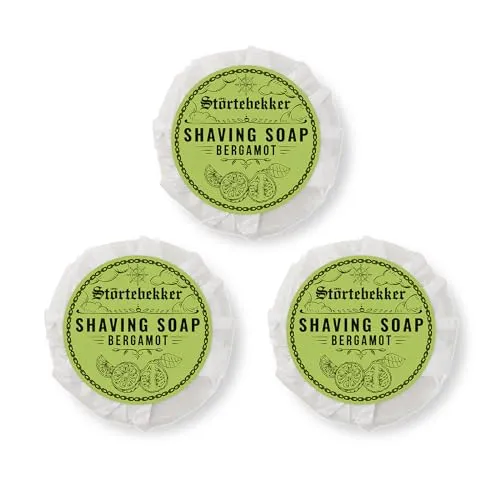 Störtebekker® Premium Rasierseife Bergamotte 70g - Handgemachte Rasierseife für perfekten Rasierschaum - Erlebe die hochwertige Rasierseife für eine sanfte Rasur. Sie erzeugt reichhaltigen Schaum, ist für alle Hauttypen geeignet und duftet angenehm nach Bergamotte. Ideal für Rasierhobel und Rasiermesser, handgefertigt und plastikfrei verpackt.