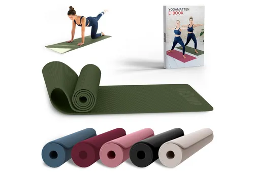 NEOLYMP Yogamatte – Rutschfest & Gelenkschonend für Yoga und Fitness - Sportmatte für Zuhause, ideal zum Schutz deiner Gelenke mit rutschfester Oberfläche und inklusive E-Book & Video Übungen für effektives Training.