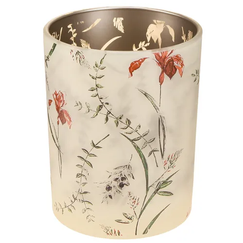 Elegantes Windlicht mit floralem Design für stimmungsvolle Dekoration, 2 Stück