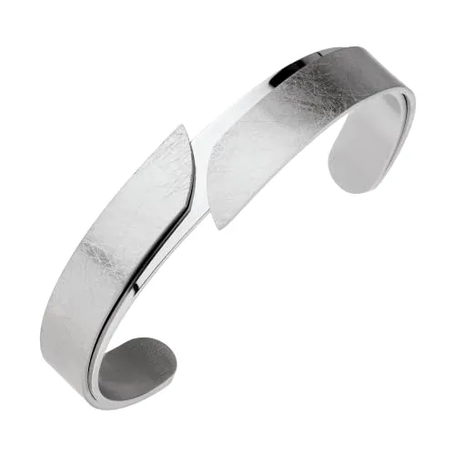 Ernstes Design Armreif A589 Edelstahl mattiert gekratzt von Ernstes Design