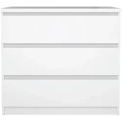 Froschkönig24 Kommode NAIA – Elegantes Sideboard in Weiß Hochglanz