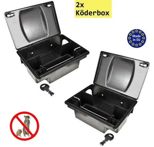 Petigi Lebendfalle 1-30x Köderstation Multibox Nagerstation Köderbox Mäusebox Rattenbox