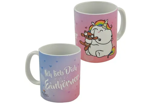 United Labels® Tasse Pummel & Friends - Pummeleinhorn - Ich lieb dich mehr als... - Mug, Keramik
