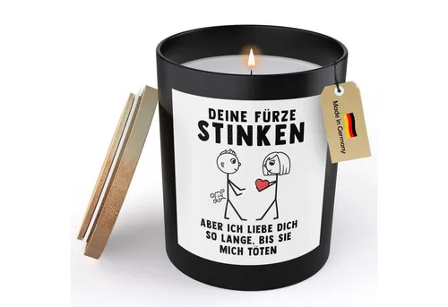 22Feels Duftkerze Deko Jahrestag Geschenk Mann Valentinstag Hochzeitstag Bday Liebe, MADE IN GERMANY, Europäisches Sojawachs, Handgegossen