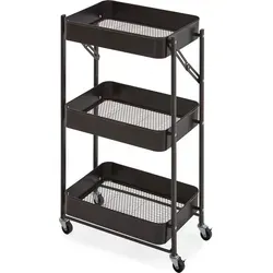 Homes & Jones Küchentrolley, Küchenwagen Bastian aus schwarzem Metall