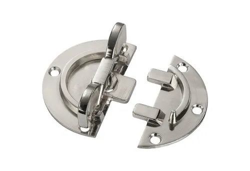 SOTECH 4 Stück Drehriegel Ø 60 mm – Stabile Tischverbindung - Praktisches 4er Set SO-TECH Drehriegel aus vernickeltem Stahl für eine sichere Verbindung von Tischplatten. Einfaches Drehen für schnelles Fest- oder Lösen, ideal für Möbelprojekte.