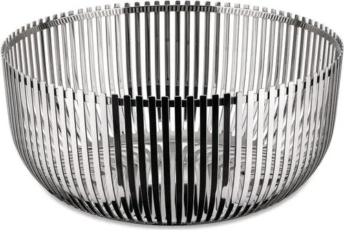 Alessi Obstschale aus Edelstahl, Silber, 22 x 25 x 15 cm in silber von Alessi