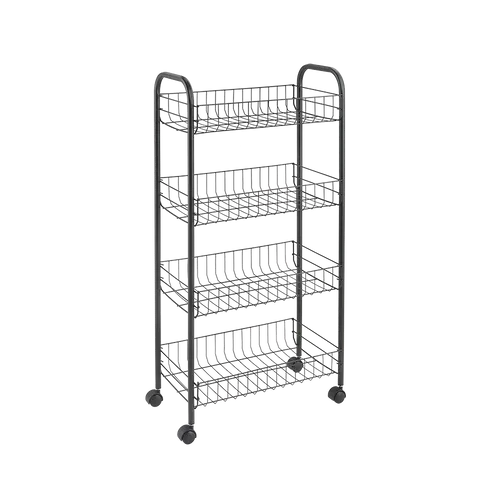 METALTEX 344504000 Ascona Lava Allzweckwagen 4 Etagen in schwarz von Metaltex Deutschland GmbH