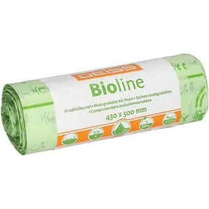Deiss Müllbeutel Bioline, 06028, 20 Liter, kompostierbar, natur, 50 Stück