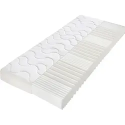 Komfortschaummatratze Double Deluxe 20 cm - TÜV Süd getestet - Matratze mit 7 Liegezonen und Schulter-Entlastungssystem, ideal für Bauch-, Rücken- und Seitenschläfer, geeignet für Allergiker und pflegeleicht bis 60°C waschbar.