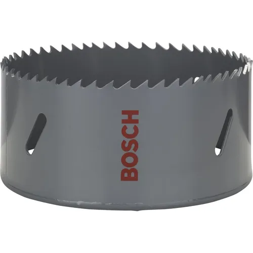 Bosch Lochsäge HSS-Bimetall 105 mm - Lochsäge für Holz, Metall und Kunststoff, mit Vario-Verzahnung für glatte Schnitte und hoher Wärmebeständigkeit dank Bi-Metall-HSS mit 8 % Kobalt-Legierung.