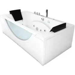 Whirlpool Badewanne W81R-TH-A 90x180cm mit Radio & Farblicht - Sanitäranlagen & Zubehör – Genießen Sie entspannende Stunden zu zweit in dieser hochwertigen Whirlpool-Badewanne mit leistungsstarken Pumpen, integriertem Radio und stimmungsvollem Farblicht.