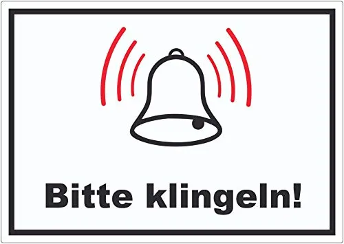 Bitte klingeln Aufkleber A5 (148x210mm)