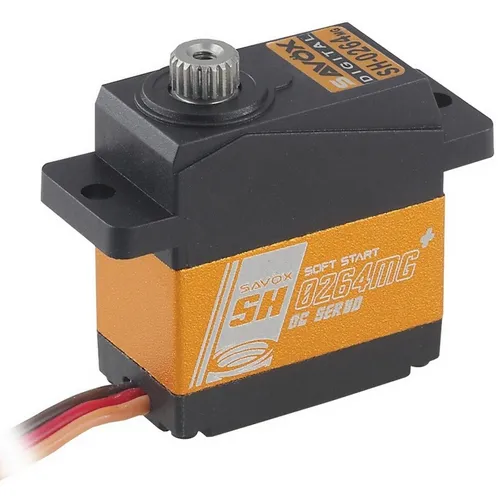 Savöx SH-0264MG+ Mini Digital-Servo - Hochpräzises Mini-Servo für RC-Modelle, mit Metallgetriebe für hohe Haltbarkeit und Stabilität.