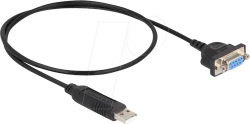 DELOCK 66453 - Adapterkabel USB 2.0 zu Seriell RS232 Buchse, FTDI, 0,50 m