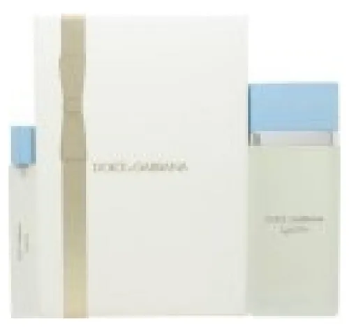 Dolce & Gabbana Light Blue Geschenkset 100ml EDT + 10ml EDT - Erleben Sie den frischen Duft von Dolce & Gabbana Light Blue in diesem eleganten Geschenkset. Perfekt für besondere Anlässe und die tägliche Anwendung, bietet es Ihnen ein unvergessliches Dufterlebnis in zwei praktischen Größen! Ideal zum Verschenken oder Selbstverwöhnen! 100ml + 10ml enthalten.