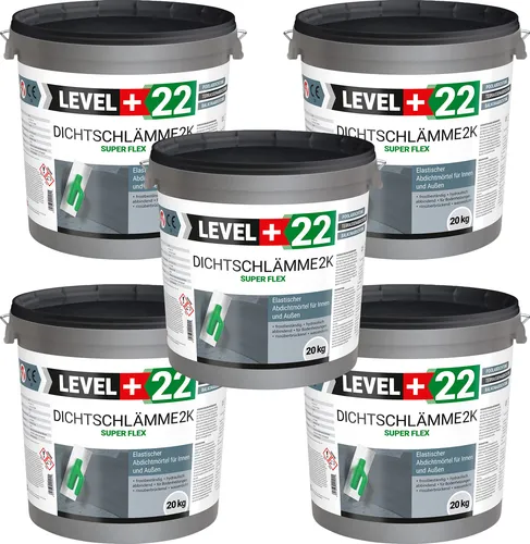 Dichtschlämme 100kg Abdichtmörtel 2K Flex für Pool & Terrasse - Fugenabdichtungen – Hochflexibler, frostbeständiger Abdichtmörtel für Innen und Außen, ideal zum Schutz vor Wasser und Rissen, perfekt für Schwimmbäder, Duschen und Terrassen.