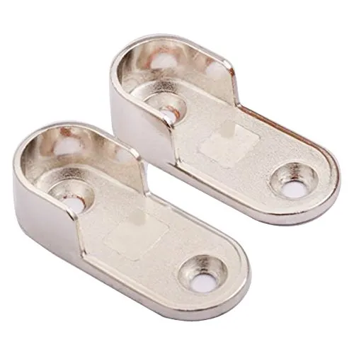 Schrankrohrlager,2 Stück Metall Kleiderstangenaufhänger für Schrankrohraufhänger Kleidung Rutenhalter (Durchmesser 19mm)