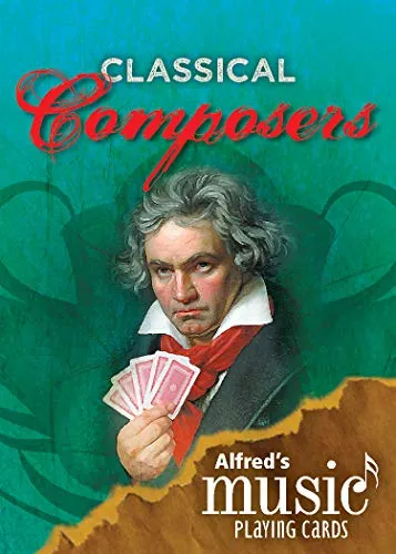 Alfred's Music Playing Cards -- Classical Composers in rot von Alfred Music