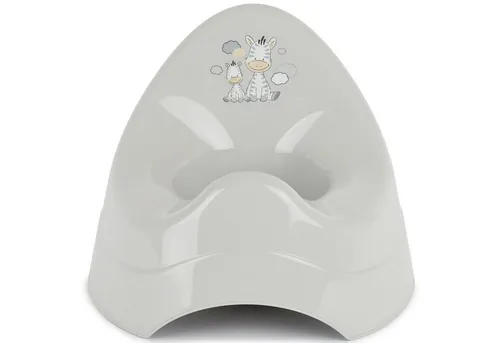 BIECO Toilettentrainer mit Musik - Töpfchen für Kinder grau mit Zebra Motiv - Mit dem BIECO Töpfchen wird das Trockenwerden zum Vergnügen! Ergonomisches Design, niedliches Zebramotiv und Musikfunktion motivieren Kinder von 8 Monaten bis 3 Jahren. Ideal für Zuhause und unterwegs!