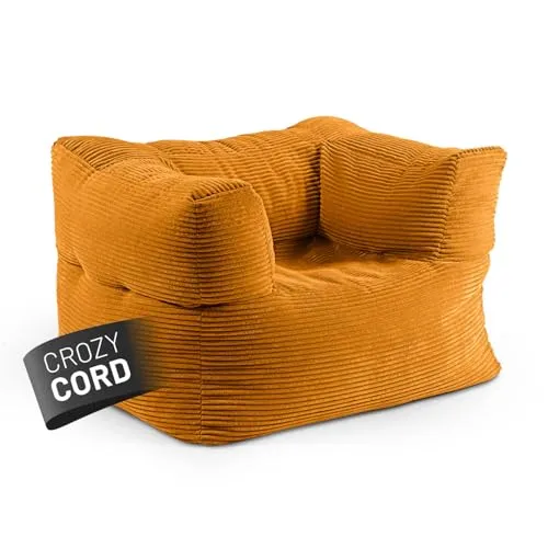 Lumaland Sitzsack - Modular kombinierbares Sofa für drinnen & draußen - Sitzsäcke in Senfgelb, wasserfest mit abnehmbarem, waschbarem Bezug. Ideal für flexibles Wohnen und gemütliche Stunden im Freien.