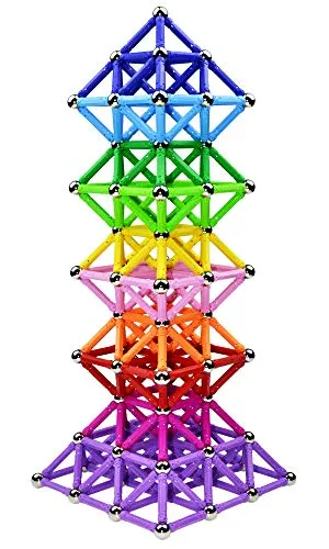 Beicarin Magnetische Bausteine, 150 Stück – Kreatives Konstruktionsspielzeug für Kinder und Erwachsene