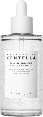 SKIN1004 Madagascar Centella Ampoule Gesichtsserum 100 ml - Gesichtspflege mit 77% Centella asiatica, beruhigt die Haut und reduziert Verfärbungen. Enthält Madecassosid für strahlenden Teint und Niacinamid zur Hautbarrierereparatur.
