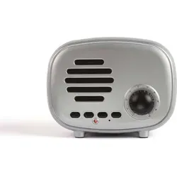 LIVOO Lautsprecher Bluetooth FM-Radio Mini-Retro mit Mikro Akku TES202S silber - Silber